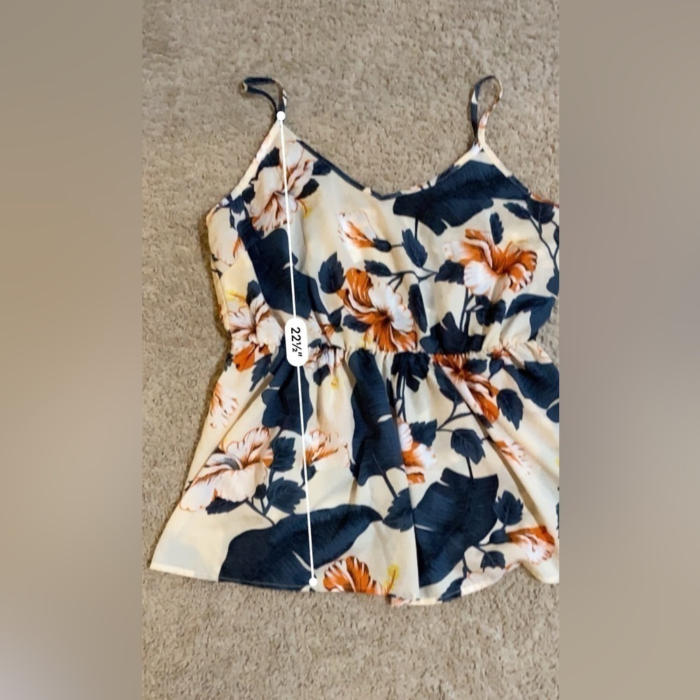 Plus Floral Ruffle Hem Cami Top - Picture 6 of 6